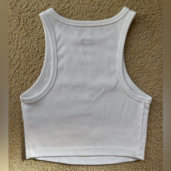 Wild Fable White Ribbed Crop Top - Picture 3 of 3